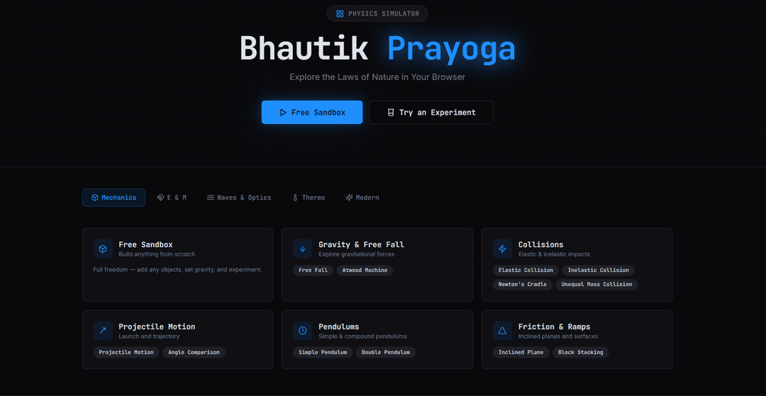 Bhautik- Physics Playground
